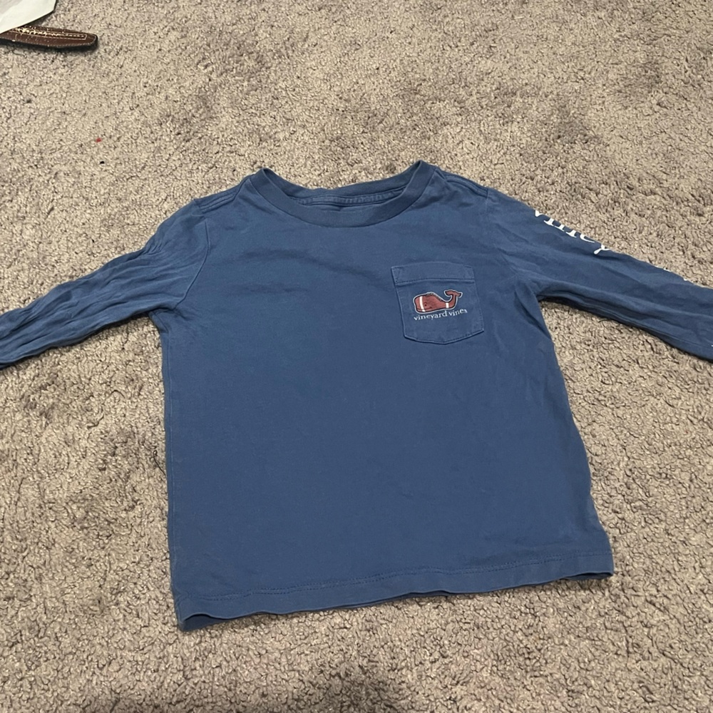 Vineyard Vines Kids Long Sleeve Tee in Blue